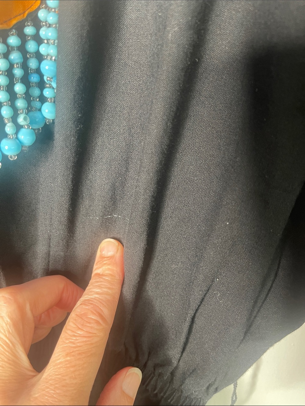 90s Western Dress 10 D. Frank USA Rodeo Queen Cowgirl Vintage Black Beads Fringe - Picture 6 of 15